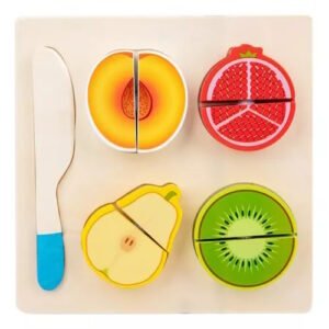 PUZZLE FRUTAS P/CORTAR MADERA 9 PIEZAS-1500010