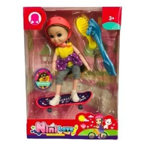 MUÑECA NINI LOVE CON SKATE / BICI / MONOPATIN -9001