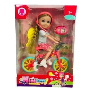 MUÑECA NINI LOVE CON SKATE / BICI / MONOPATIN -9001