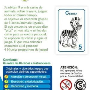 ANIMALES ESCONDIDOS JUEGO DE CARTAS -336