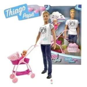 MUÑECO THIAGO PAPA C/BEBE KIARA -6525