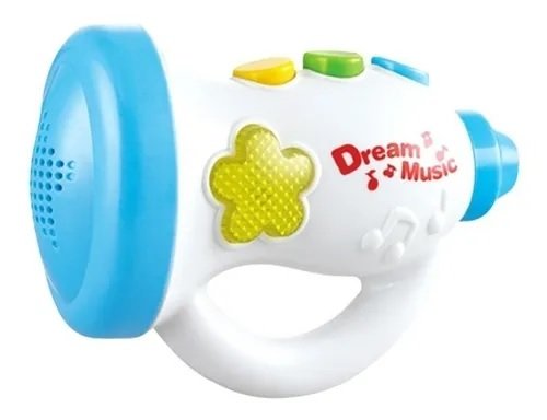 Trompeta Juguete Con Luz Y Sonido Musical Infantil Bebe