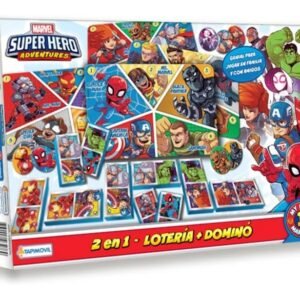 LOTERIA Y DOMINO 2 EN 1 SUPER HERO ADV -3276