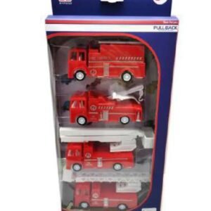 SET VEHICULOS BOMBEROS X4 PULLBACK -BL3459