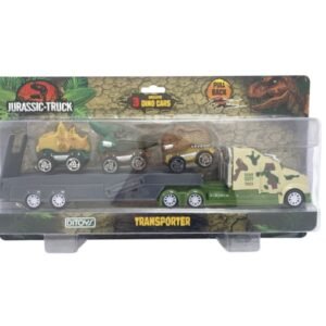 JURASSIC TRUCK CAMION CON AUTOS DINO -2464