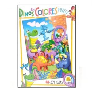 PUZZLE 204 PIEZAS DINOS EN COLORES -286