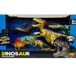 SET DINOSAURIO X4 CON SONIDO -60505