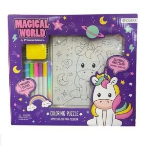 PUZZLE PARA COLOREAR MAGICAL WORLD 25 PZAS -MW500