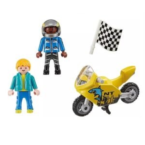 70380 PLAY FIGURA ESPECIAL CHICOS CON MOTO DE CARRERA