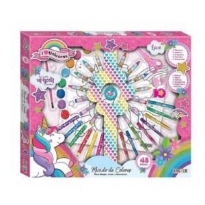 SET DE ARTE MUNDO DE COLORES  I LOVE UNICORNS 48 PZAS -5068