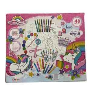 SET DE ARTE MUNDO DE COLORES  I LOVE UNICORNS 48 PZAS -5068