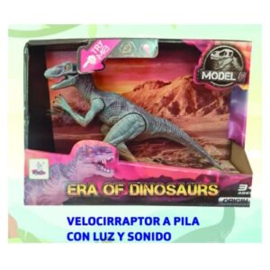 VELOCIRRAPTOR A PILAS ERA OF DINOSAURS CON LUZ Y SONIDO -6664