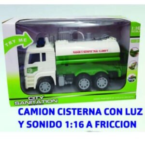 CAMION CISTERNA CON LUZ A FRICCION 25CM CITY -6487