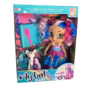 MUÑECA MY BEST ARCO IRIS CON PONY -0792