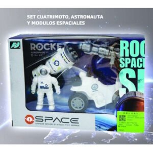 SET SPACE ASTRONAUTA CON CUATRICICLO Y SATELITE -6766