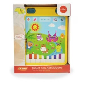 TABLET CON ACTIVIDADES CON LUZ Y SONIDO OK BABY -OKBB0160