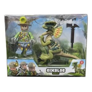 MUÑECO CIXBLOG DINOSAURIO CON PERSONAJE DESARMABLE -IK0566