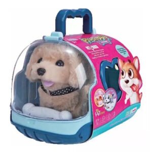 PERRO CON MOVIMIENTO Y SONIDO CON CANIL PLUSH PET -MS11