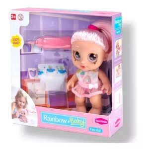 MUÑECA BABY RAINBOW CON ACCESORIOS -BA0817