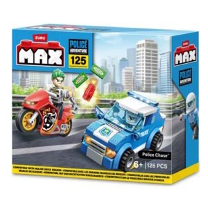 BLOQUES MAX CITY  PATRULLERO Y LADRON 125 PIEZAS -7456