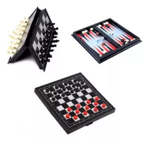 AJEDREZ DAMAS Y BACKGAMMON EN ESTUCHE -BL8365